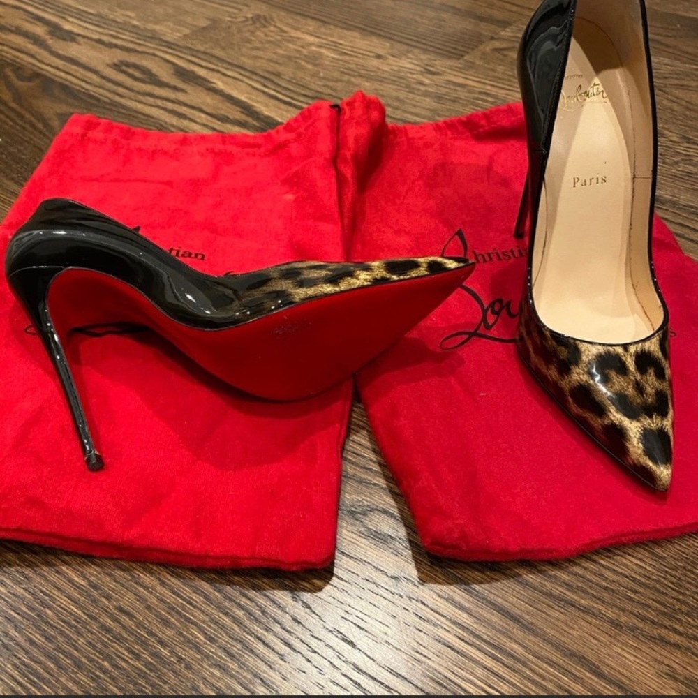 Christian Louboutin Patent Leopard Pump